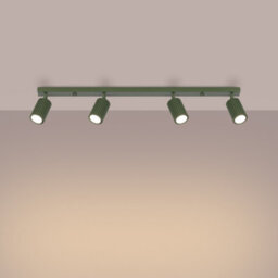 Sollux Lighting Karbon Aluminum Olive Green 4 Lights Minimalist Ceiling Light - thumbnail 3