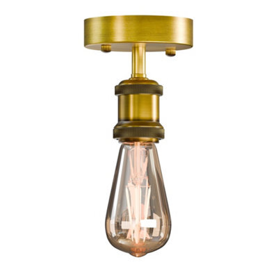 Single Head Fully Earth Ceiling Light Retro Flush Mount E27 Lamp Holder Sconce Chandeliers Pendent Set For Living Room - image 1