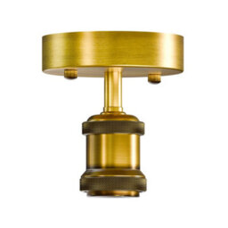 Single Head Fully Earth Ceiling Light Retro Flush Mount E27 Lamp Holder Sconce Chandeliers Pendent Set For Living Room - thumbnail 6