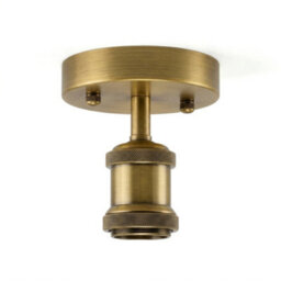 Single Head Fully Earth Ceiling Light Retro Flush Mount E27 Lamp Holder Sconce Chandeliers Pendent Set For Living Room - thumbnail 7