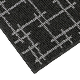 Jvl Vector Machine Washable Latex Backed Runner Doormat, 57X150Cm, Black - thumbnail 2