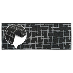 Jvl Vector Machine Washable Latex Backed Runner Doormat, 57X150Cm, Black - thumbnail 6