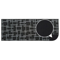 Jvl Vector Machine Washable Latex Backed Runner Doormat, 57X150Cm, Black - thumbnail 5