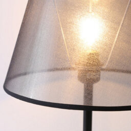 Living And Home 60W Simple Black Fabric Cover Bedside Lamp Bedroom Table Lamp Reading Lamp - thumbnail 5