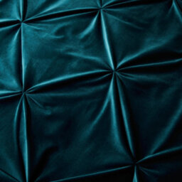 Soirée Mira Pinch Pleat Soft Velvet Teal Filled Cushion - thumbnail 3