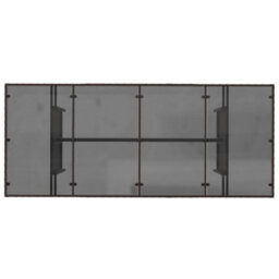 Walplus Garden Table With Glass Top Brown 190X80X75 Cm Poly Rattan - thumbnail 7