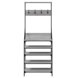Walplus Clothes Rack With Shoe Storage Grey Sonoma 70X34X184 Cm - thumbnail 4