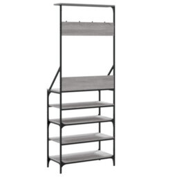 Walplus Clothes Rack With Shoe Storage Grey Sonoma 70X34X184 Cm - thumbnail 6