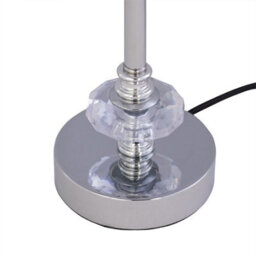 First Choice Lighting Chrome Jewelled Table Lamp With Burgundy Fern Shade - thumbnail 4
