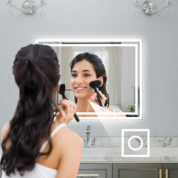 Probaty Bathrooms Bathroom Illuminated Led Mirror With Demister Pad 800X600mm Rectangular Backlit Wall Mounted,touch Sensor Switch - thumbnail 7