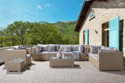 Beliani Outdoor Cushion Cover Set Maestro Ii Grey - thumbnail 2
