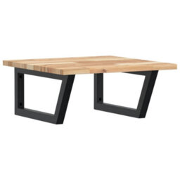 Berkfield Basin Shelf Wall Mounted Steel And Solid Wood Acacia - thumbnail 2
