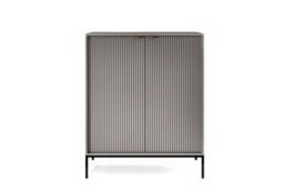 Arte Elegant Nova Highboard Cabinet H1250mm W1040mm D390mm In Grey Matt - Modern Storage Solution - thumbnail 2