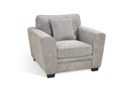 Grey Chenille Fabric 3 + 1 Seater Sofa And Armchair Set For Living Room Bertie - thumbnail 5