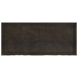 Berkfield Wall Shelf Dark Brown 140X60X(2-6) Cm Treated Solid Wood Oak - thumbnail 5