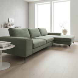 Abakus Direct Venice Chenille Corner Sofa In Sage Green Right Facing With Deep Seats And Extra-Wide Padded Arms - thumbnail 7
