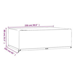 Vidaxl Garden Furniture Cover 12 Eyelets 230X165X80 Cm Rectangular Garden Furniture Covers - thumbnail 9