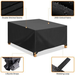 90X90X90Cm Square Garden Table Cover Waterproof Patio Rattan - thumbnail 6