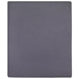 Walplus Jersey Fitted Sheets 2 Pcs Anthracite 160X200 Cm Cotton - thumbnail 2