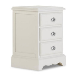 Statement Furniture Romance Antique White 3 Drawer French Style Bedside Table With Crystal Handles - thumbnail 6