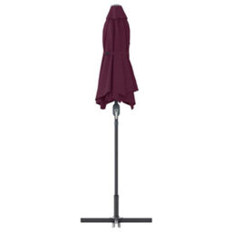 Berkfield Garden Parasol Bordeaux Red Powder-Coated Steel - thumbnail 7