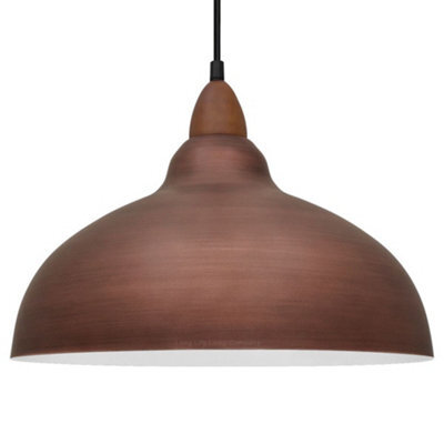 Long Life Lamps Company Industrial Ceiling Rustic Copper Pendant Light Barn Lamp Shade H3128 - image 1