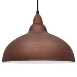 Long Life Lamps Company Industrial Ceiling Rustic Copper Pendant Light Barn Lamp Shade H3128 - thumbnail 1