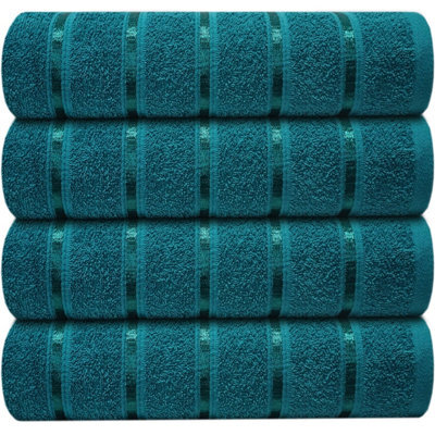 Casabella 4 Pk Bath Sheet Towel Set 80X140 Cm-Luxury 100% Cotton, Highly Absorbent Towel-Extra Large Bath Towels Jade - image 1