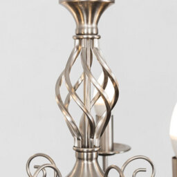 Valuelights Memphis Traditional Style Satin Nickel Barley Twist 5 Way Ceiling Light Chandelier - thumbnail 8