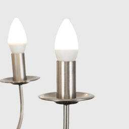 Valuelights Memphis Traditional Style Satin Nickel Barley Twist 5 Way Ceiling Light Chandelier - thumbnail 6