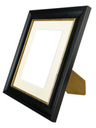 Frames By Post Scandi Black With Crackle Gold Frame With Ivory Mount For Image Size 8 X 6 Inch - thumbnail 4
