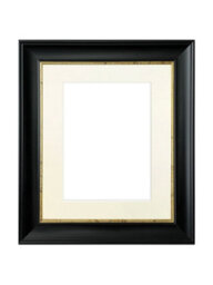 Frames By Post Scandi Black With Crackle Gold Frame With Ivory Mount For Image Size 8 X 6 Inch