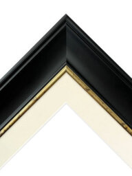 Frames By Post Scandi Black With Crackle Gold Frame With Ivory Mount For Image Size 8 X 6 Inch - thumbnail 5