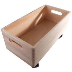 Woodeedoo 4 Tier Wooden Storage Crate Tower On Wheels Stackable Pine Boxes For Kitchen Bathroom Pantry Utility Use 40X20X57.5 Cm - thumbnail 7