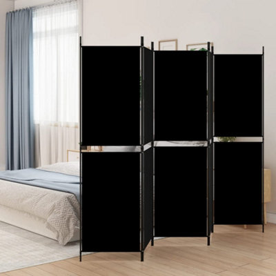 Vidaxl 5-Panel Room Divider Black 250X180 Cm Fabric Room Dividers - image 1