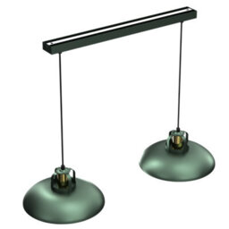 Milagro Felix Green Double Pendant Lamp 2Xe27 The Hand Made High Quality Fittings 29Cm Shades Rugged Industrial Look - thumbnail 6