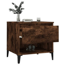 Berkfield Side Tables 2 Pcs Smoked Oak 50X46X50 Cm Engineered Wood - thumbnail 5
