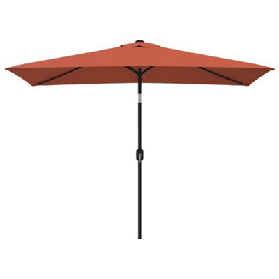 Berkfield Elegant Outdoor Parasol With Metal Pole 300X200 Cm Terracotta - image 1