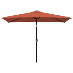 Berkfield Elegant Outdoor Parasol With Metal Pole 300X200 Cm Terracotta