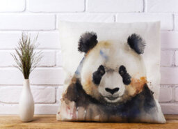 Warren Reed Designer Panda Watercolour Cushions 45Cm X 45Cm - thumbnail 2