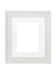 Frames By Post Scandi Limed White Frame With White Mount For Image Size 9 X 7 Inch