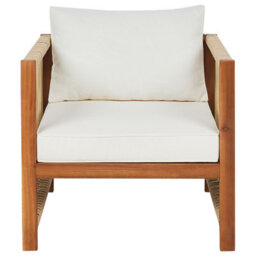Wyld and Coco Alfresco Living 4-Seater Garden Sofa Set In Light Brown Acacia With Beige Rope Cushions - thumbnail 9