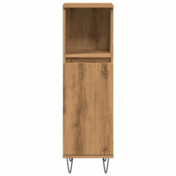 Berkfield Bathroom Cabinet Artisan Oak 30X30X100 Cm Engineered Wood - thumbnail 4