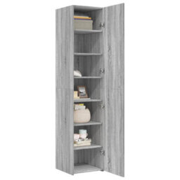 Berkfield Highboard Grey Sonoma 40X42.5X185 Cm Engineered Wood - thumbnail 3