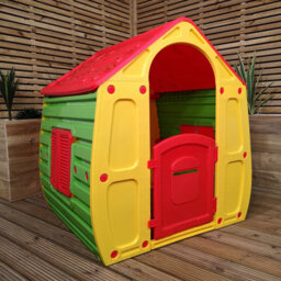 Samuel Alexander 1.09M Yellow & Red Kids Indoor Outdoor Plastic Wendy House Magical Playhouse - thumbnail 1