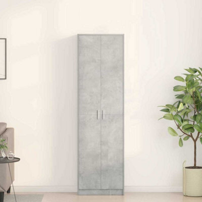 Walplus Wardrobe Concrete Grey 55 X 25 X 189 Cm Engineered Wood - image 1