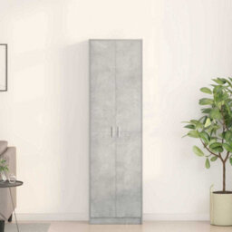 Walplus Wardrobe Concrete Grey 55 X 25 X 189 Cm Engineered Wood - thumbnail 1