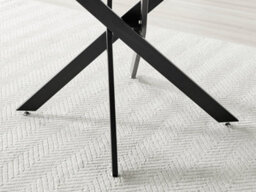 Furniturebox Uk Novara Grey Concrete Effect Black Leg 120Cm Round Dining Table & 6 Grey Velvet Milan Black Leg Chairs - thumbnail 7