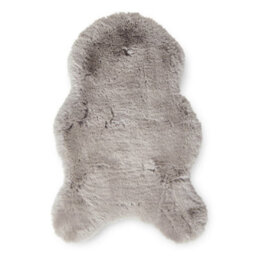 Sheepskin Silver Plain Shaggy Rug, 50mm Thickness Modern Rug, Luxurious Rug For Livingroom, & Diningroom-60Cm X 90Cm (Single) - thumbnail 1