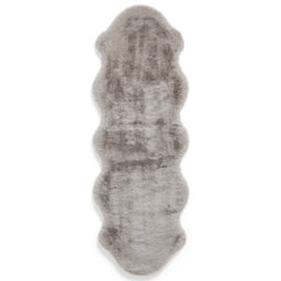 Sheepskin Silver Plain Shaggy Rug, 50mm Thickness Modern Rug, Luxurious Rug For Livingroom, & Diningroom-60Cm X 90Cm (Single) - thumbnail 3